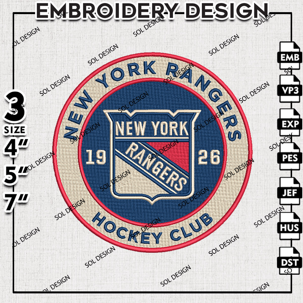 Ny Rangers Lettering Kit New York Rangers Embroidery Design Files, NHL Logo Embroider | Inspire ...
