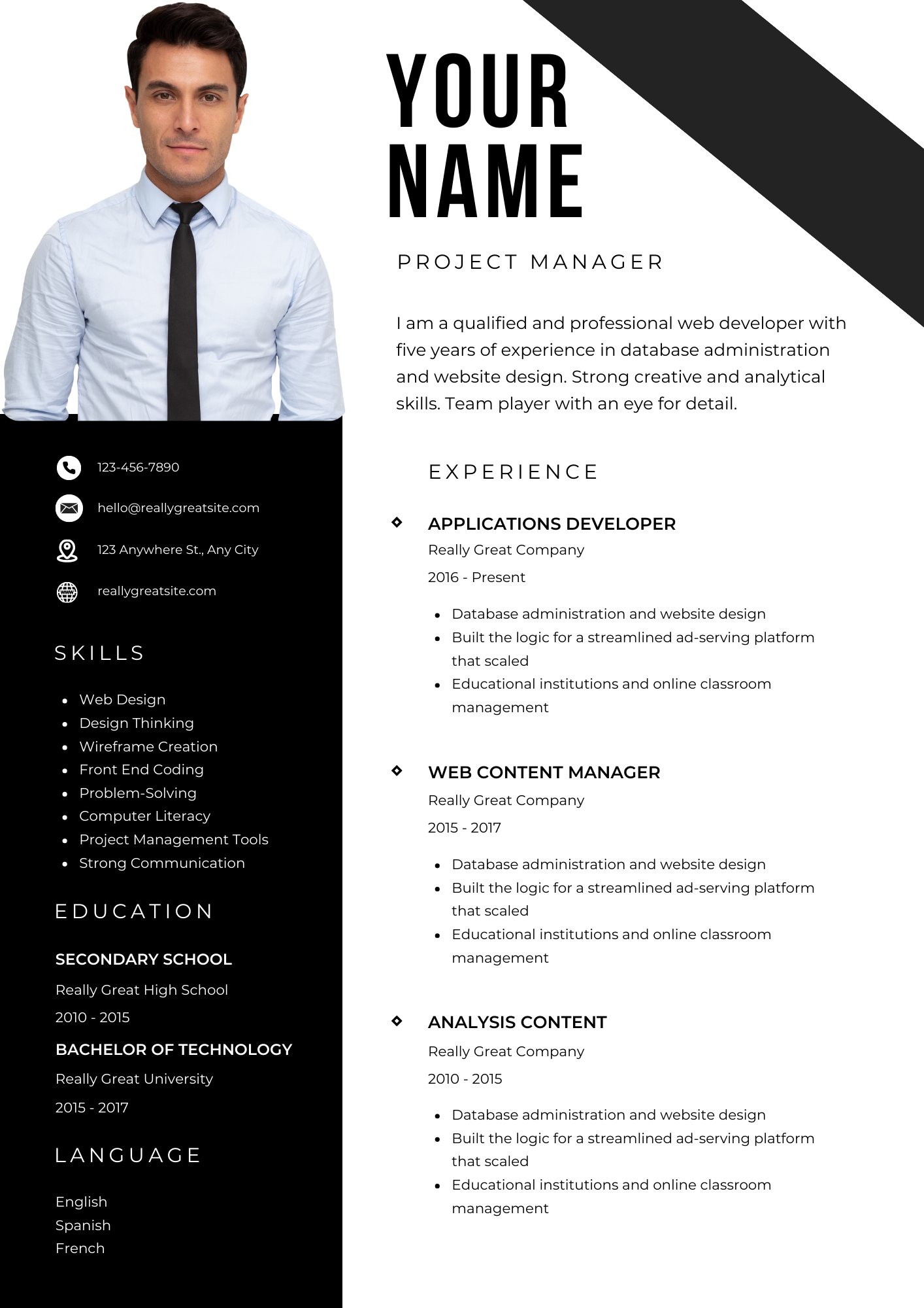 Canva Resume Template | Modern CV | Resume Template | Profes - Inspire
