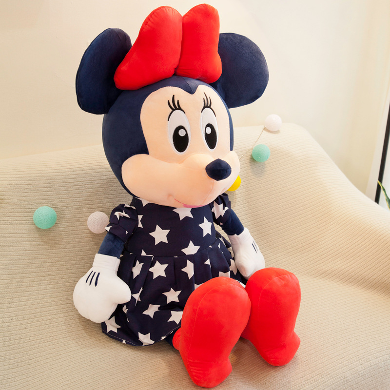 Disney Star Mickey Plush Toy & Minnie Doll Large Couple Mickey Mouse Playing with Childrens Pillow Doll, Soft Stuffed