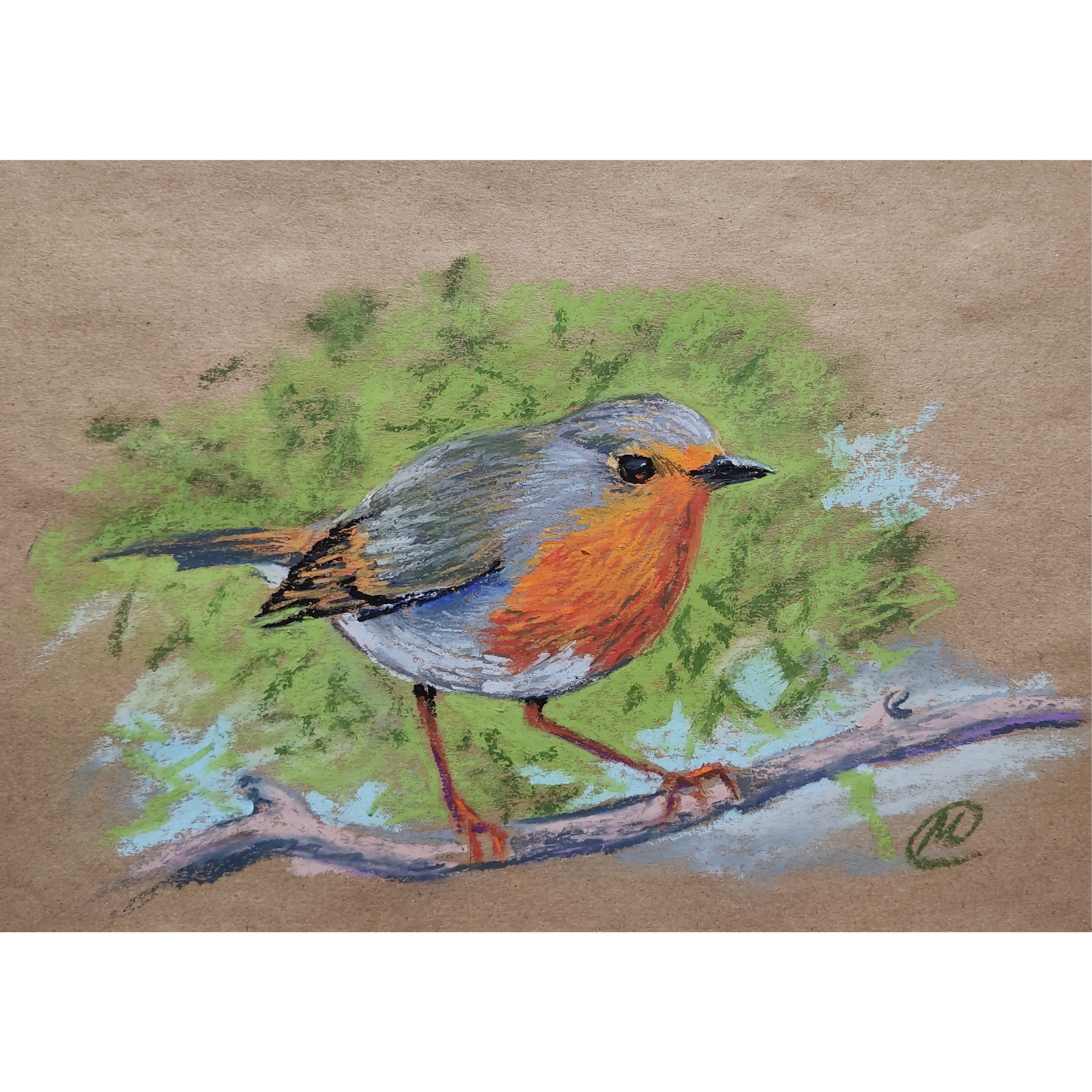 Oil Pastel Painting Original Wall ART - Bird ZARYANKA - 019 | Inspire ...
