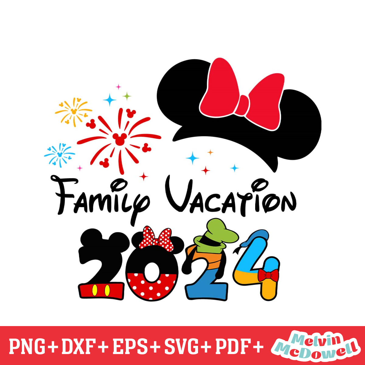 Minnie Mouse Ears Family Vacation 2024 SVG, Disney Svg ,Disn | Inspire ...