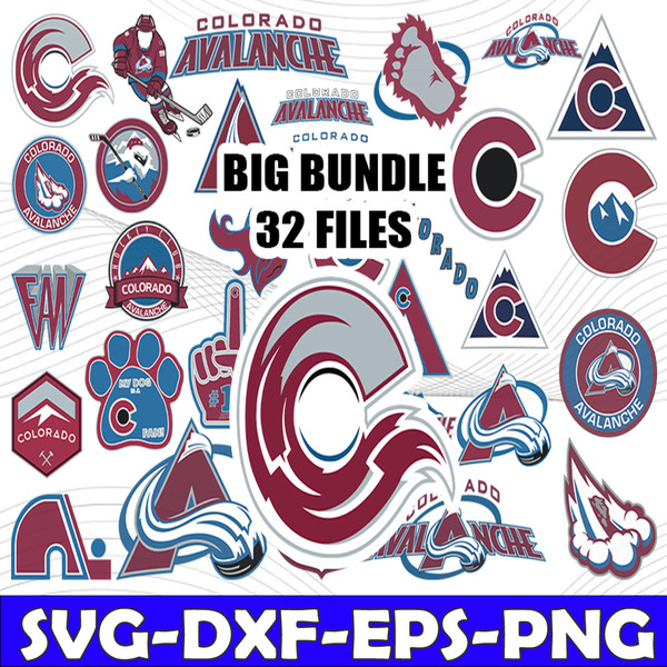Bundle 32 Files Colorado Avalanche Hockey Team Svg, Colorado | Inspire ...