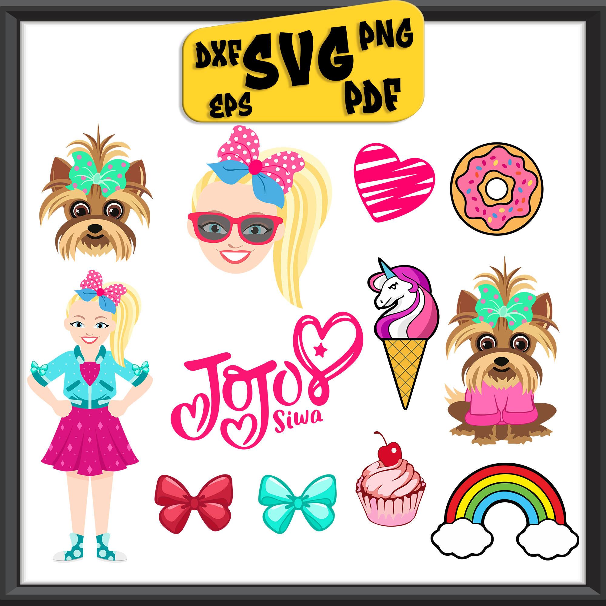 Jojo Siwa Bundle SVG, jojo siwa vector, jojo siwa silhouette - Inspire Uplift