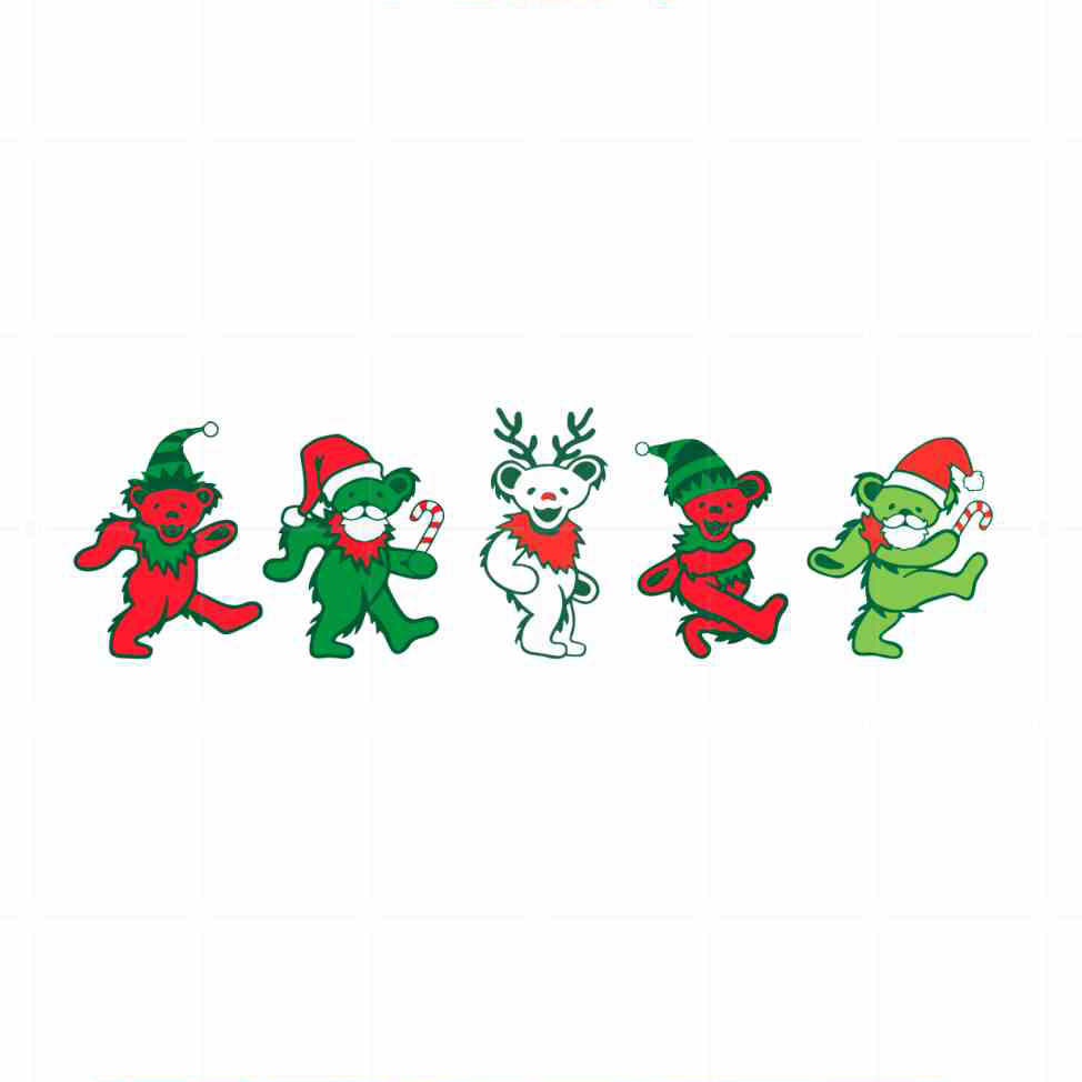 Grateful Dead Dancing Bears Christmas SVG Cricut Digital Fil | Inspire ...