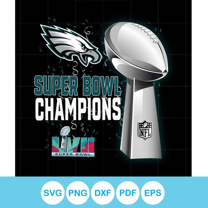 Philadelphia Eagles Super Bowl Lvii 2023 Champions Png | Inspire Uplift