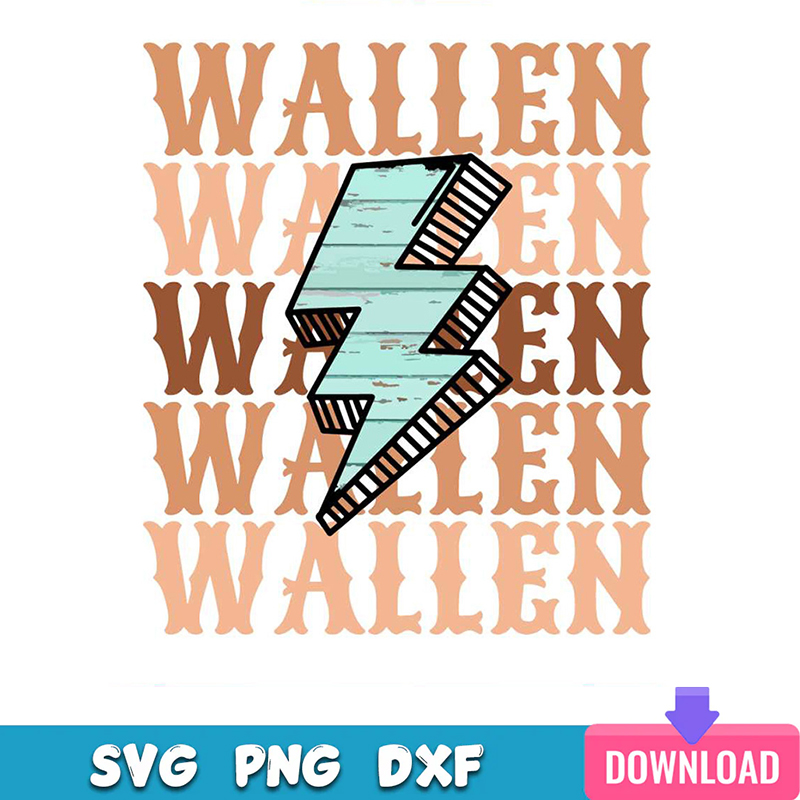 Vintage Groovy Wallen Lightning Bolt SVG Graphic Designs Fil | Inspire ...