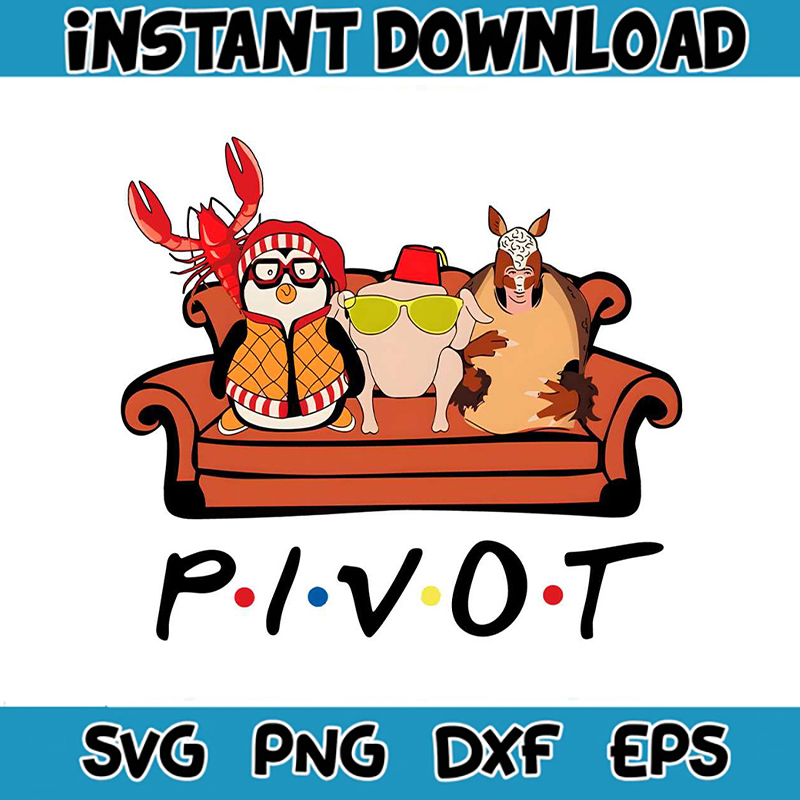Pivot Friends Sticker Pivot Retro TV Show Friends PNG - Inspire Uplift