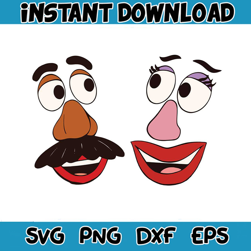 Funny Mr Potato and Ms Potato Head Couple SVG - Inspire Uplift