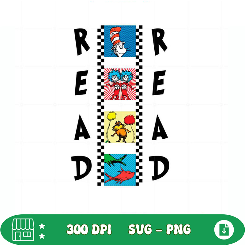 Read Across America Day Dr Seuss Day Svg - Inspire Uplift