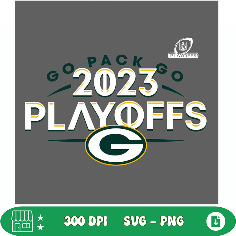 Retro 2024 NFL Playoffs Go Pack Go SVG - Inspire Uplift