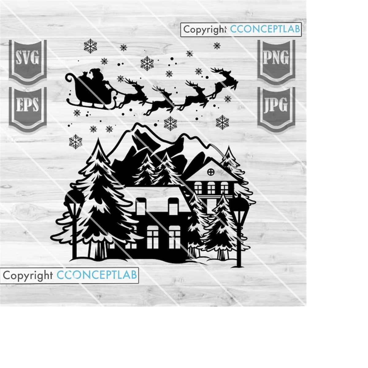 Christmas Village Svg | Christmas Scene Svg | Merry Christma | Inspire ...