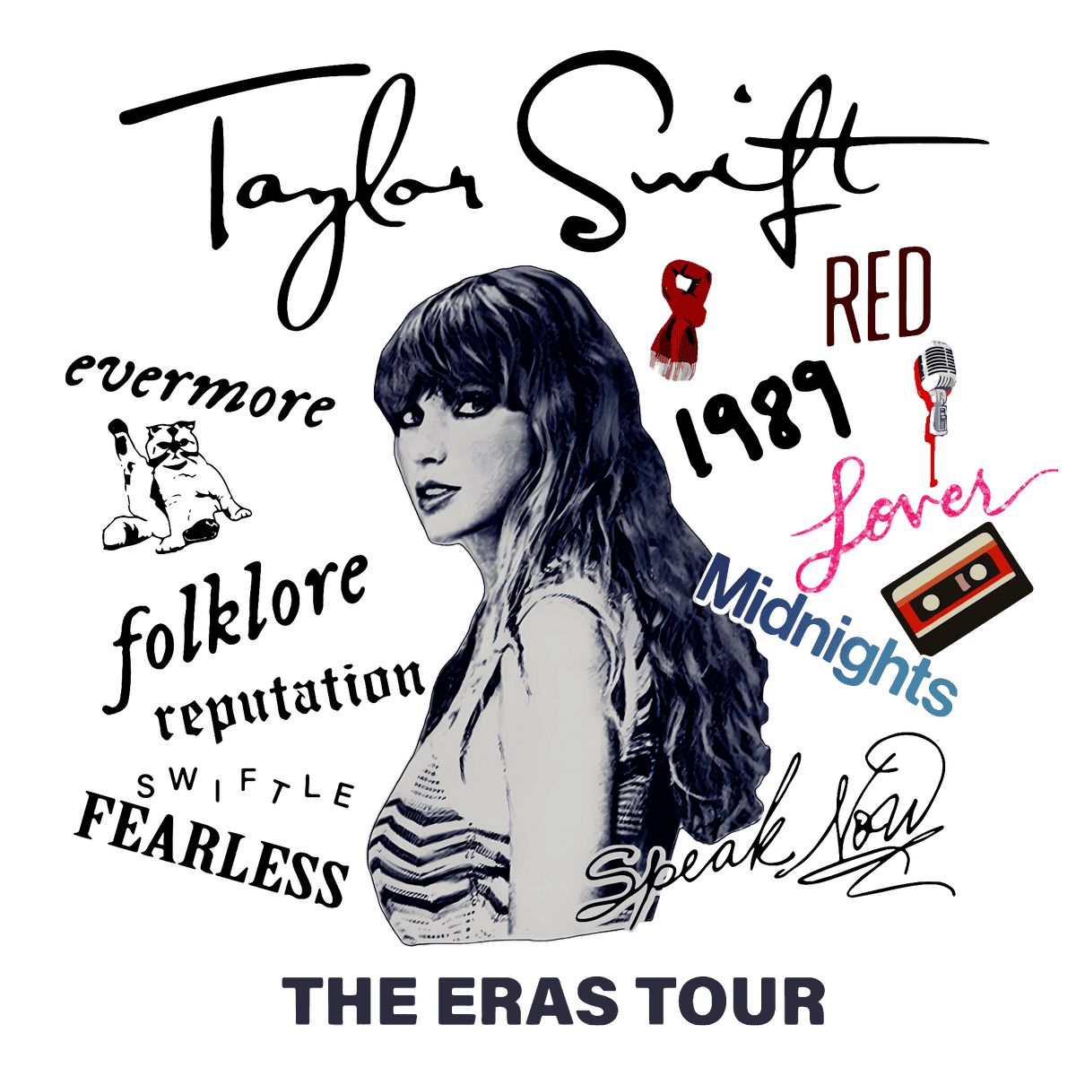 Taylor Swift The Eras Tour Albums PNG Inspire Uplift