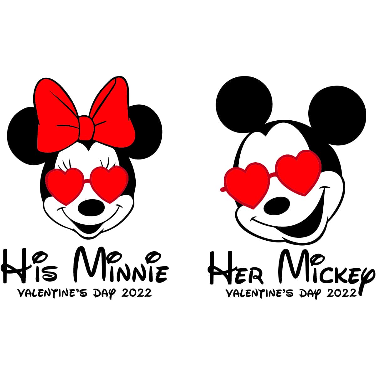 His Mickey And Her Minnie Mouse SVG Disney SVG His Mickey SV Inspire