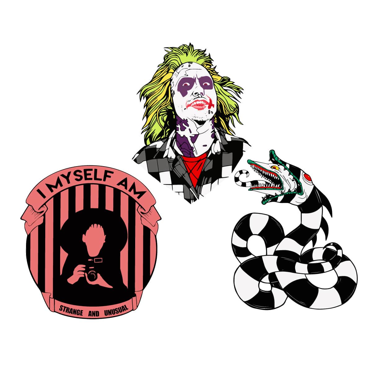 Beetlejuice Characters Designs Bundle SVG PNG Movies Cartoon | Inspire ...