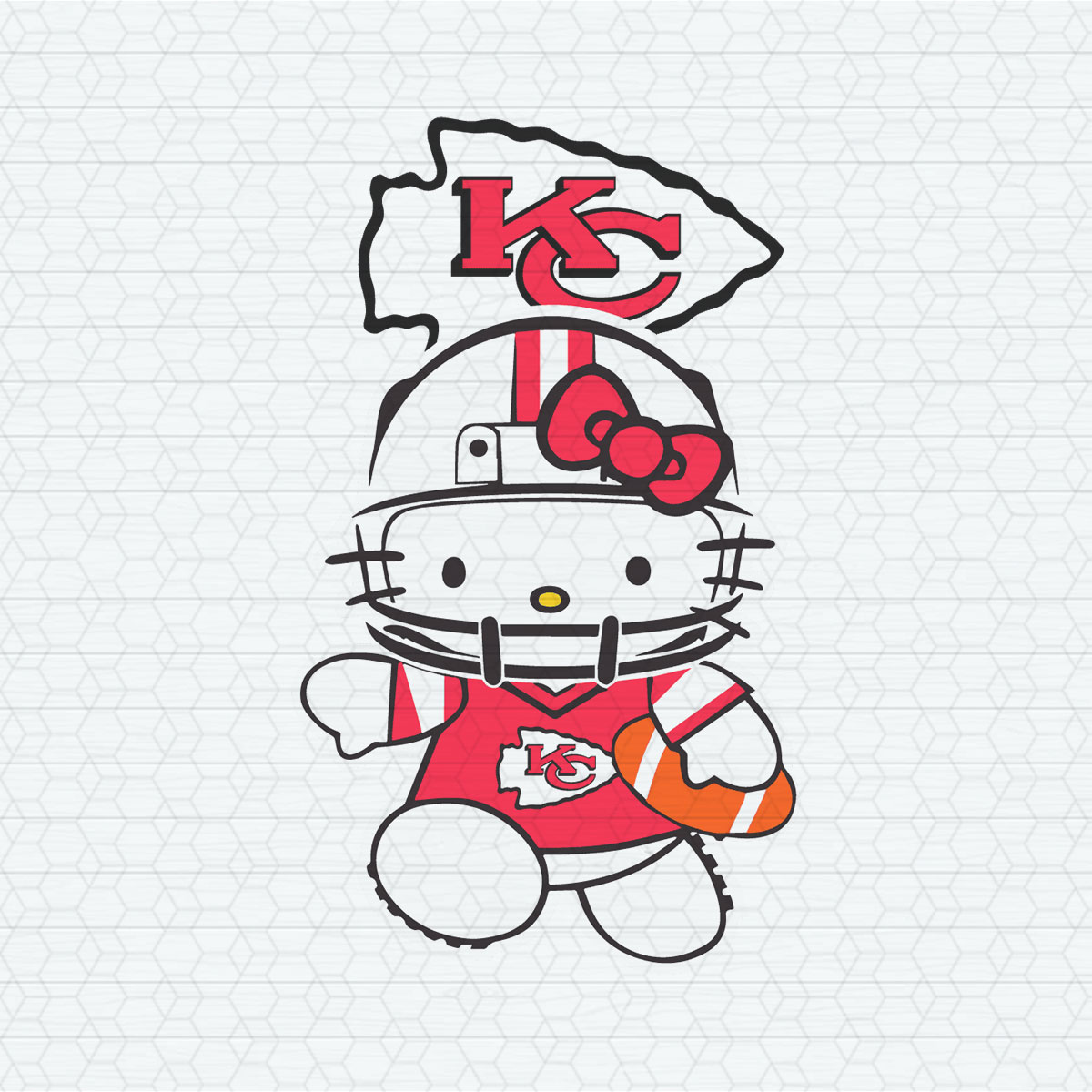 Hello Kitty Kansas City Chiefs Football SVG Inspire Uplift