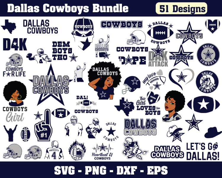 51 Files Dallas Cowboys Svg Bundle, Dallas Cowboys Svg, Spor | Inspire ...