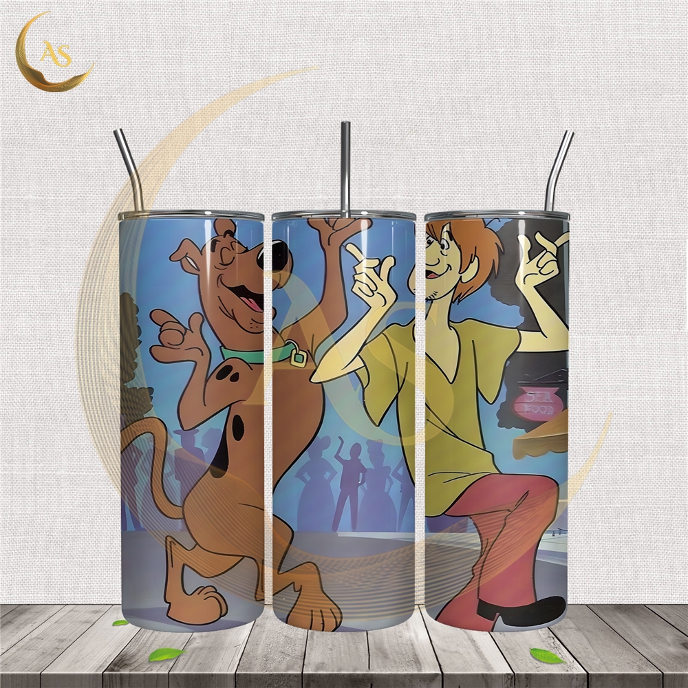 Scooby Doo Shaggy Rogers Dancing Tumbler Wrap PNG | Inspire Uplift