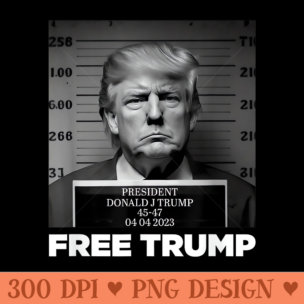 Free Donald Trump Mugshot - Sublimation images PNG download | Inspire ...