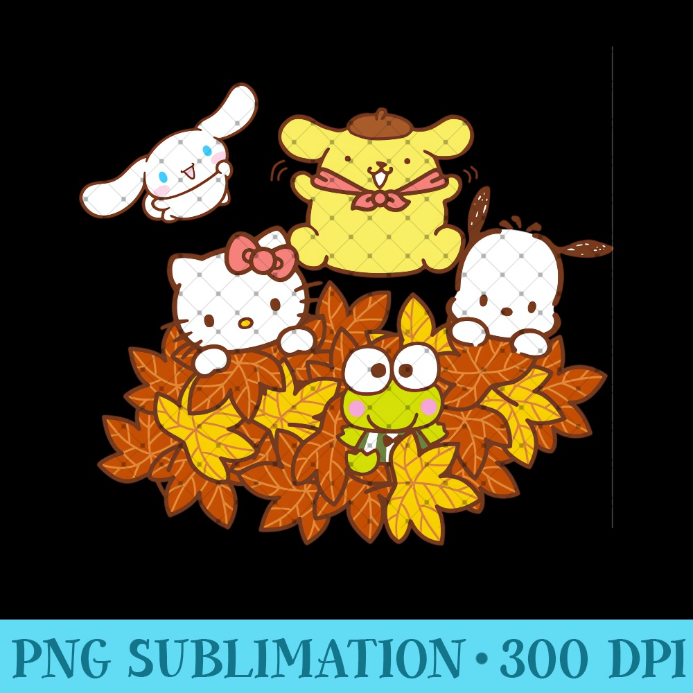 Hello Kitty and Friends Pile of Autumn Leaves - PNG Art File | Inspire ...