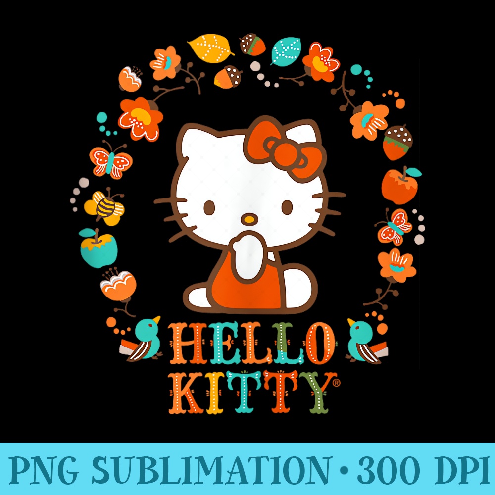 Hello Kitty Autumn Woodland - Unique Sublimation PNG Downloa | Inspire ...
