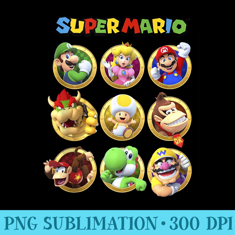 Super Mario Gold Ring Group Shot - Download Transparent PNG | Inspire ...