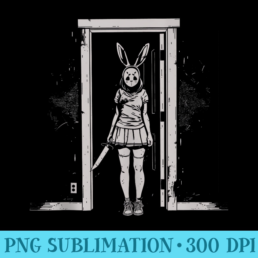 Horror Girl Bunny Mask Slasher Goth Alt Anime Creepy Rabbit | Inspire ...