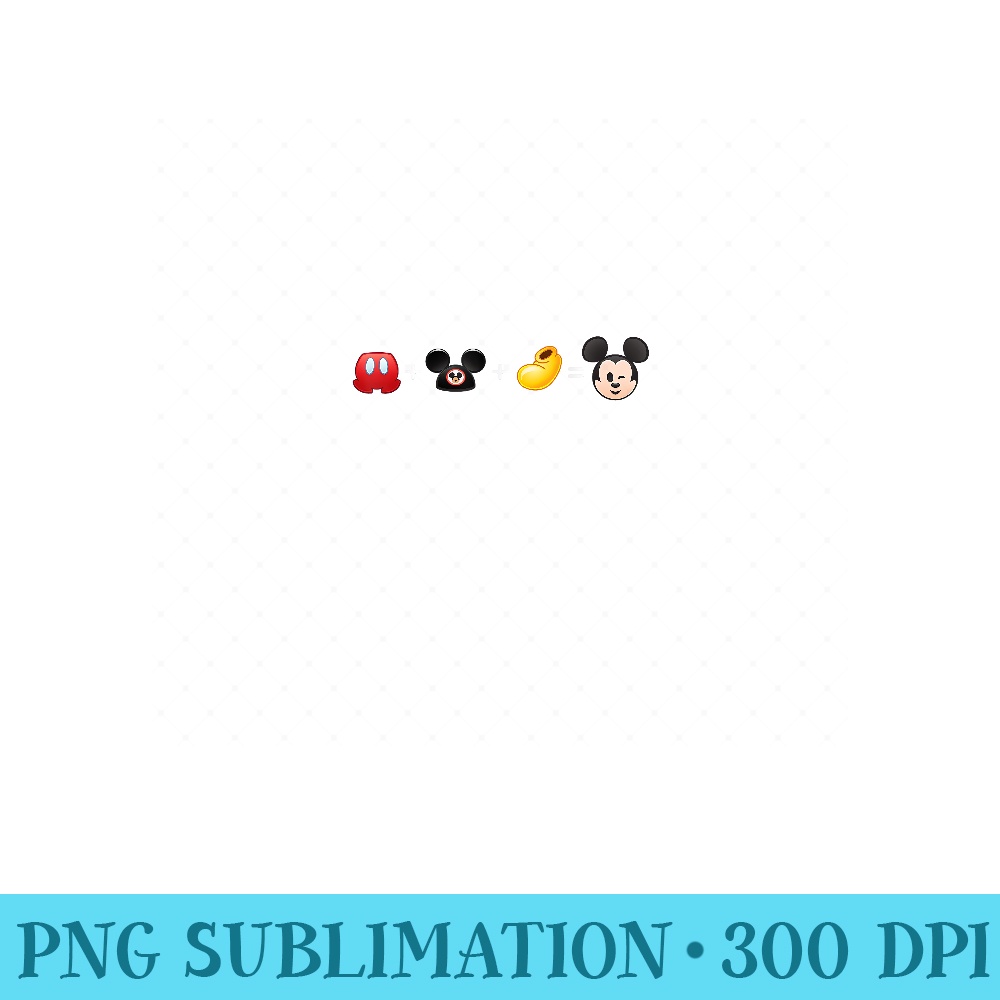 Disney Mickey Mouse Emoji Code Formula - Digital PNG Artwork | Inspire ...