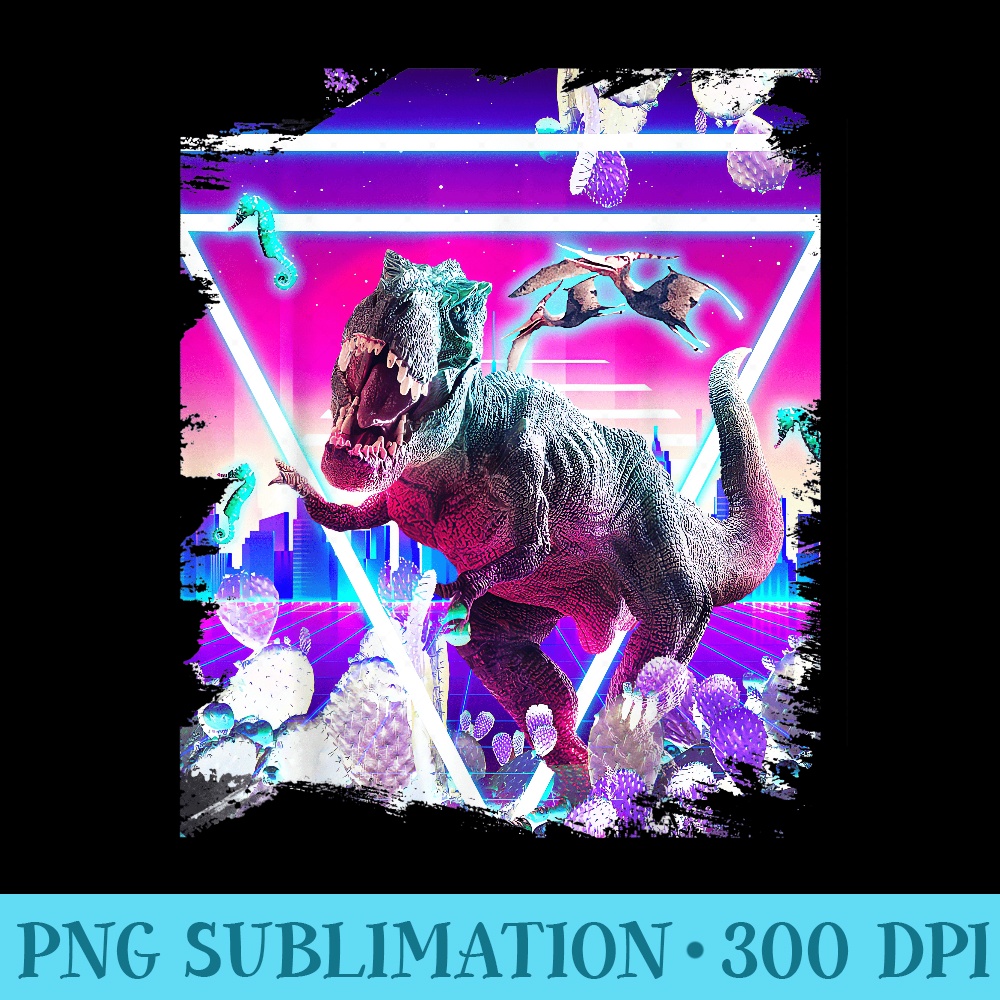 Dinosaur Rave Raving TRex - PNG Download Source | Inspire Uplift