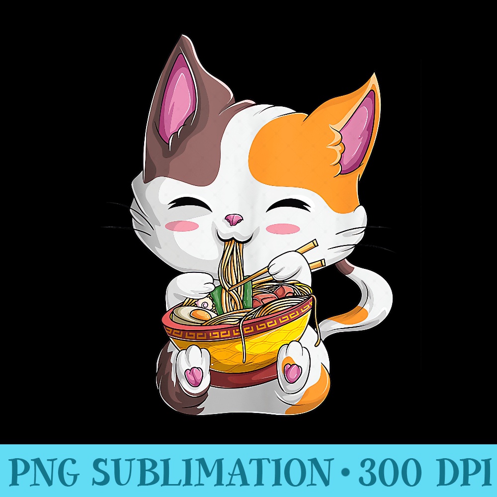 Cute Cat Ramen Noodles Kawaii Anime Girls n Japanese Food - | Inspire ...