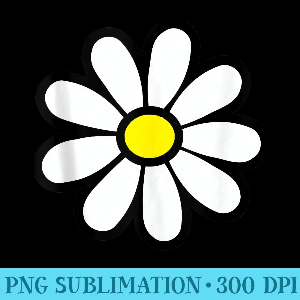Happy Daisy Flower Power 60s 70s Retro Vintage Hippie - PNG | Inspire ...