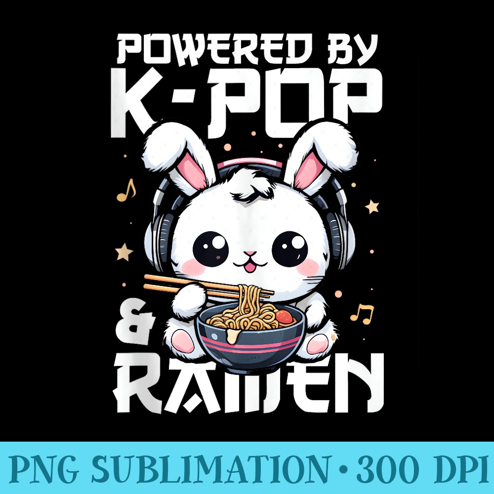 Kawaii Powered By KPop And Ramen Cute Kpop Rabbit Music - Sh | Inspire ...