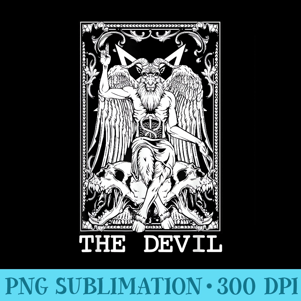 The Devil Horned Demon Tarot Card Witchy Satanic Occult - PN | Inspire Uplift