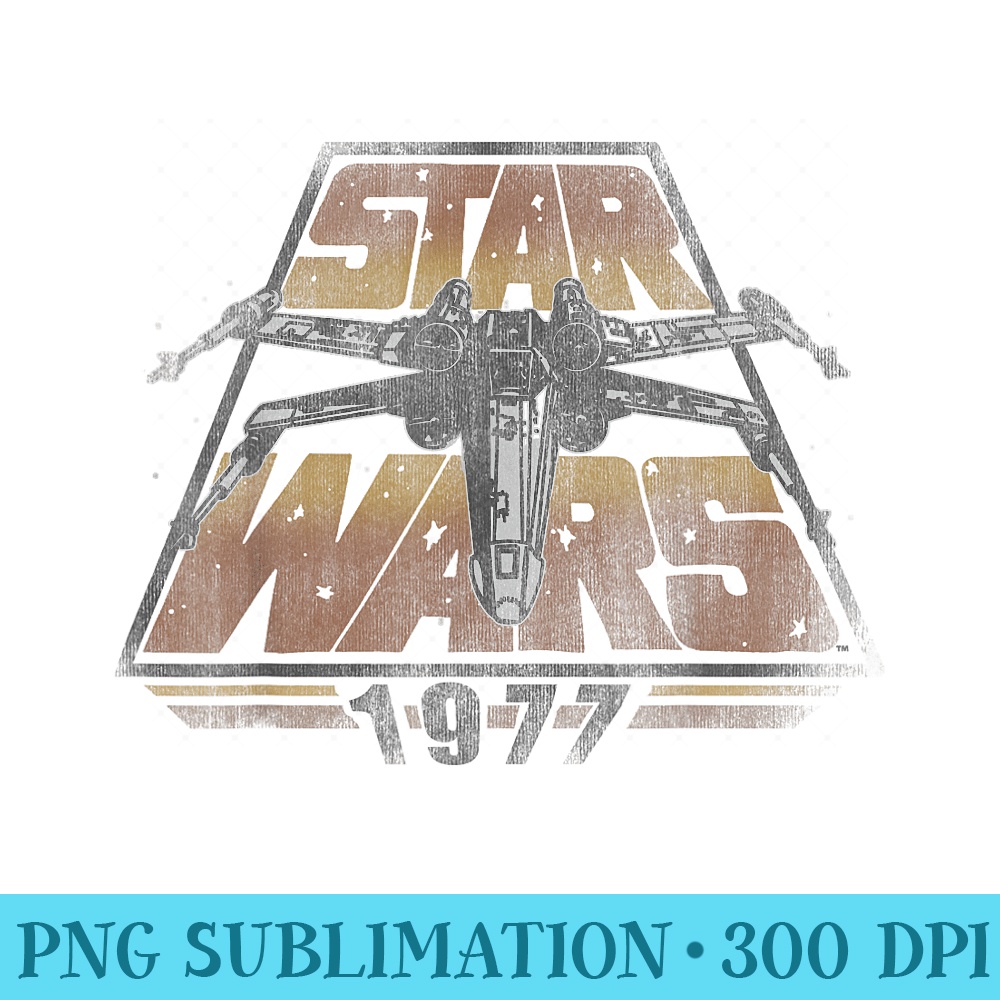 Camiseta Vintage Hombre Camiseta Star Wars X-Wing Trip 1977 - Diseño Vintage Oficial Star Wars Camiseta