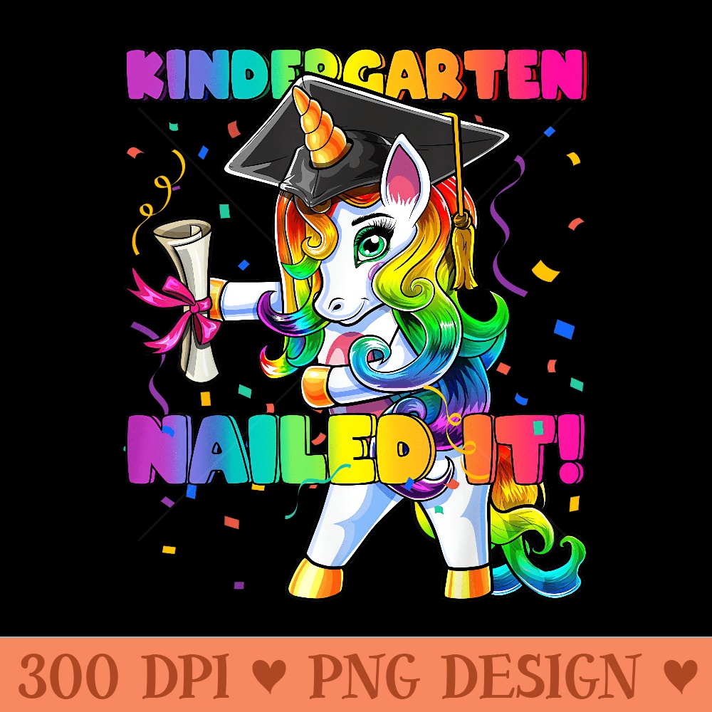 Flossing Unicorn Kindergarten Graduation Cap for Girls - PNG | Inspire ...