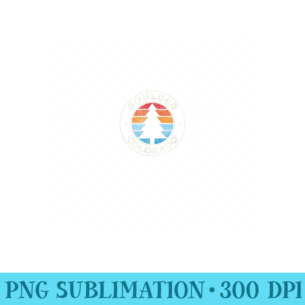 Boulder Colorado CO Vintage Graphic Retro 70s - PNG Art File | Inspire ...