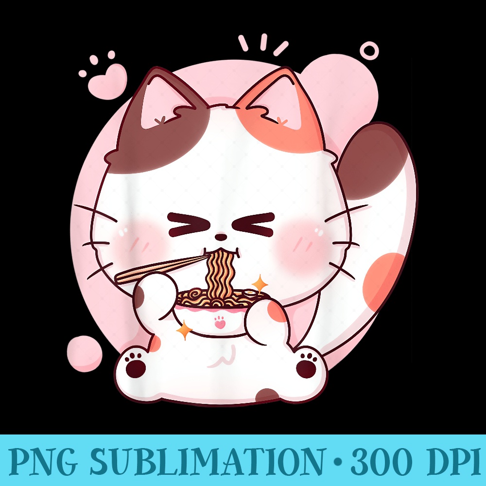 Cat Ramen Noodles Anime Kawaii Japanese Neko Girl n - Sublim | Inspire ...