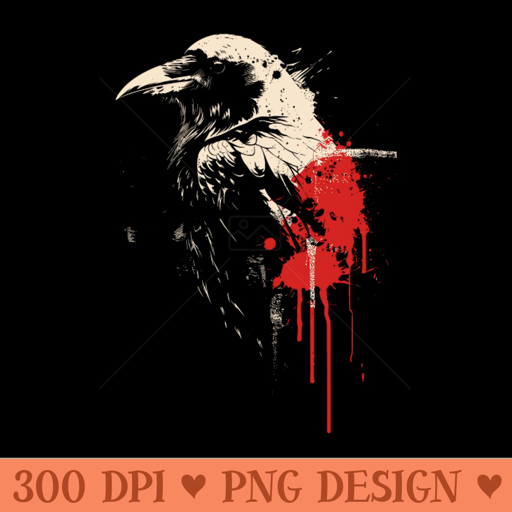 Splattered Crow bloody crow - PNG Image Free Download | Inspire Uplift