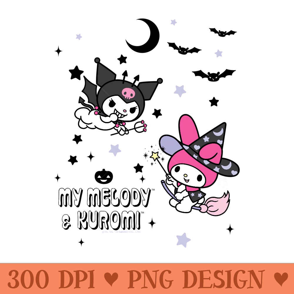 My Melody and Kuromi Halloween - Download PNG images | Inspire Uplift