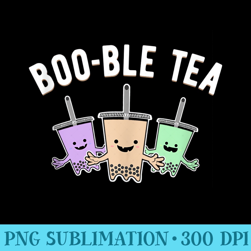 Cute Boba Milk Tea Boo Halloween Bubble Drink - Sublimation | Inspire ...