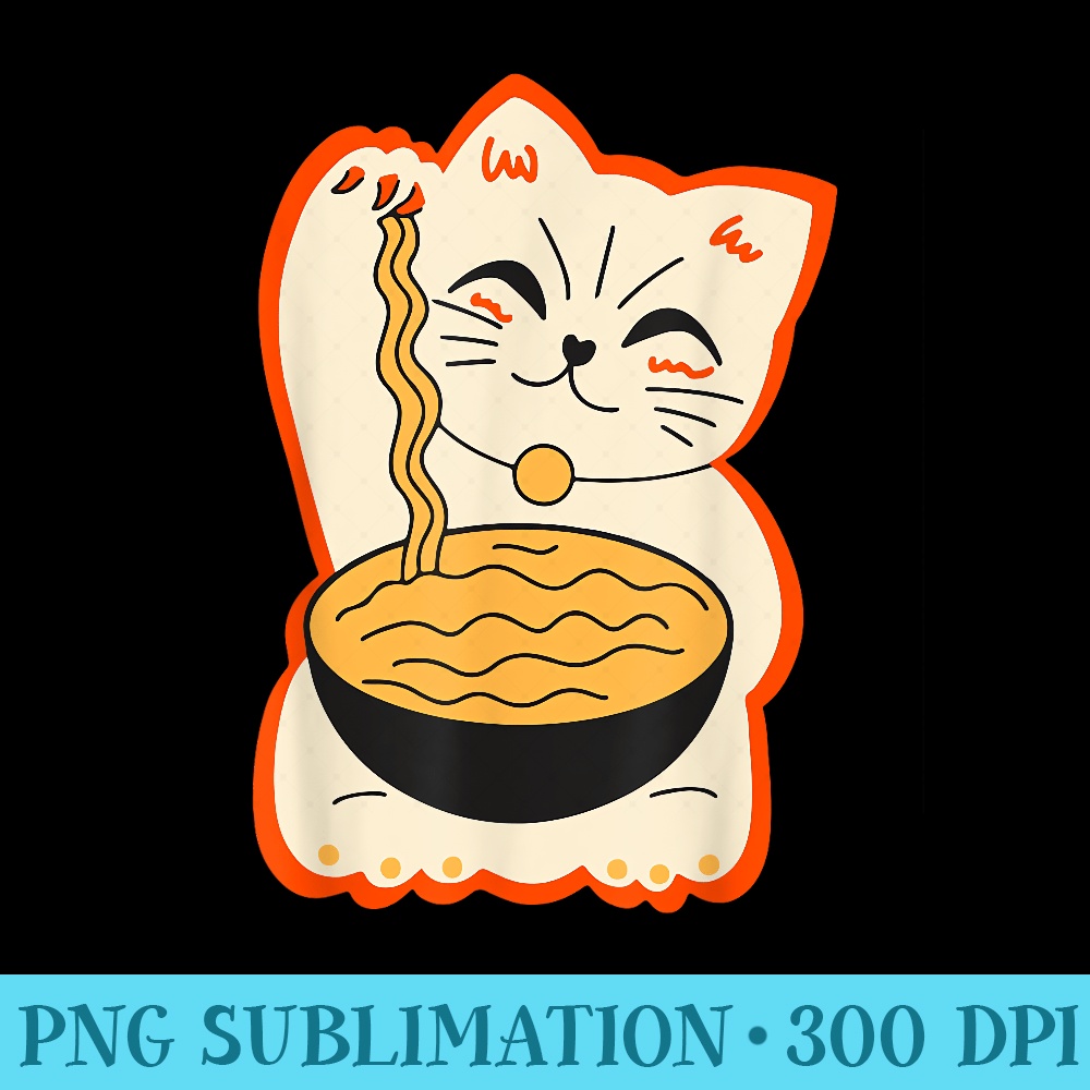 Cute Ramen Cat Kawaii Anime Japanese Neko Girl n - PNG Downl | Inspire ...