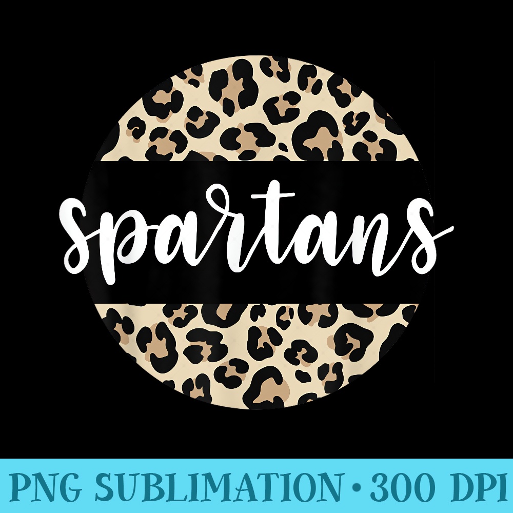 Leopard Print Spartans Team Mascot School Spirit Game Night | Inspire ...