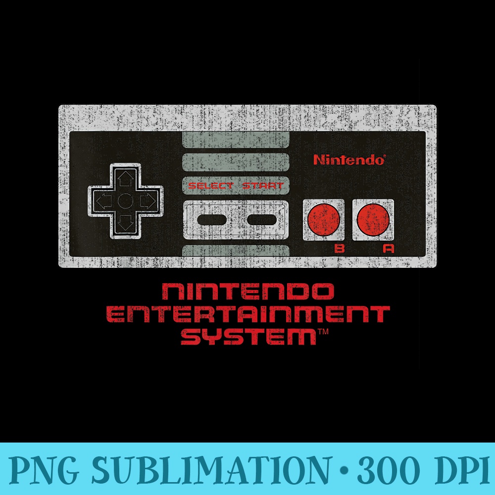 Nintendo NES Controller Vintage Graphic T- - Sublimation bac | Inspire ...