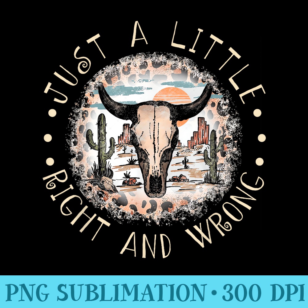 Just A Little Right Wrong Music BullSkull Western Leopard - | Inspire ...