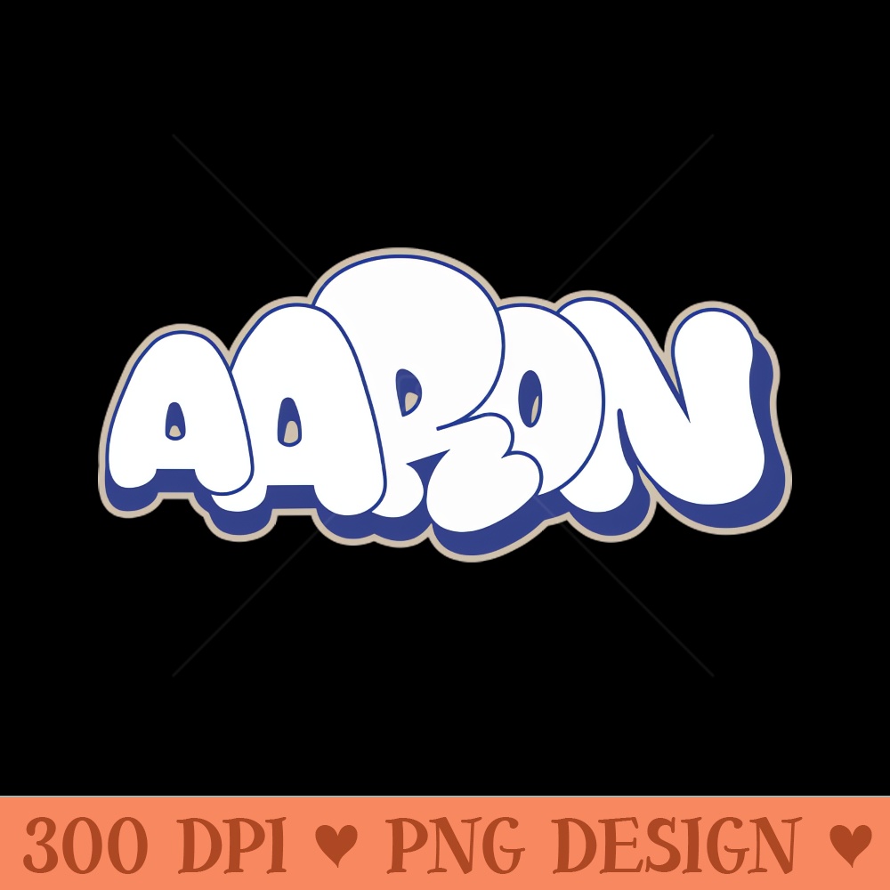 AARON Bubble letters graffiti style - High Quality PNG Downl - Inspire ...