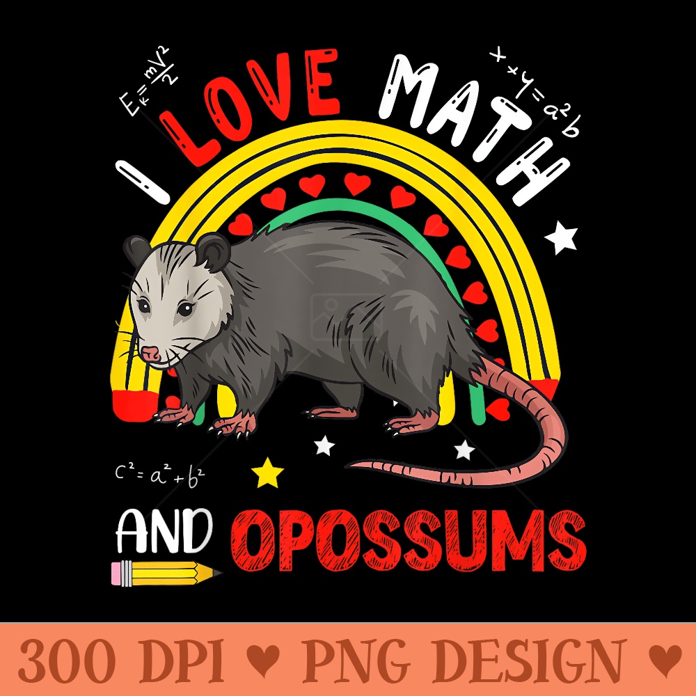 I Love Math And Opossum Math Lover Teacher Student - Modern | Inspire ...