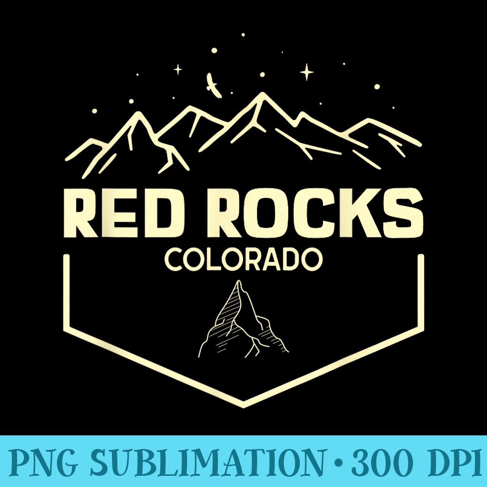 Colorado Red Rocks Vector Red Rocks Colorado Epic Moonlight - Printable PNG Graphics | Inspire Uplift
