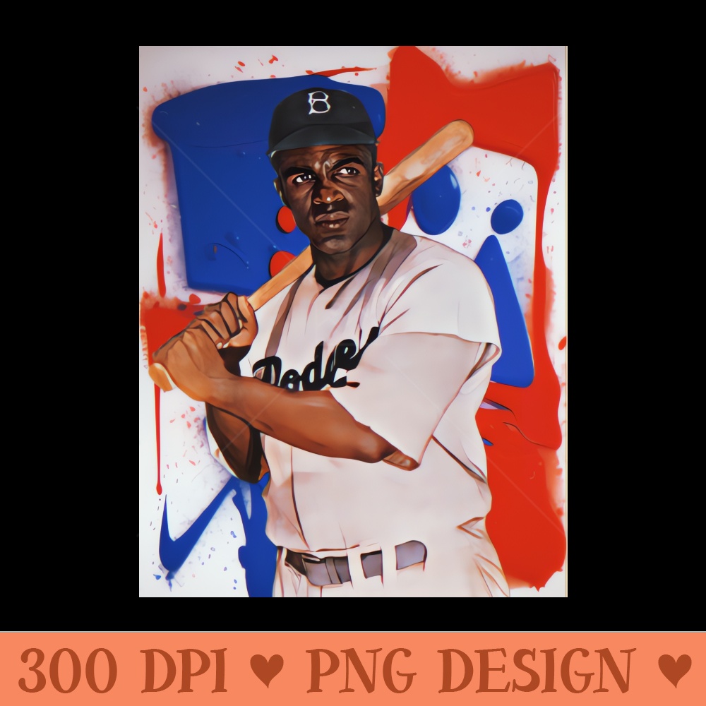 Jackie Robinson - Exclusive PNG designs - Inspire Uplift