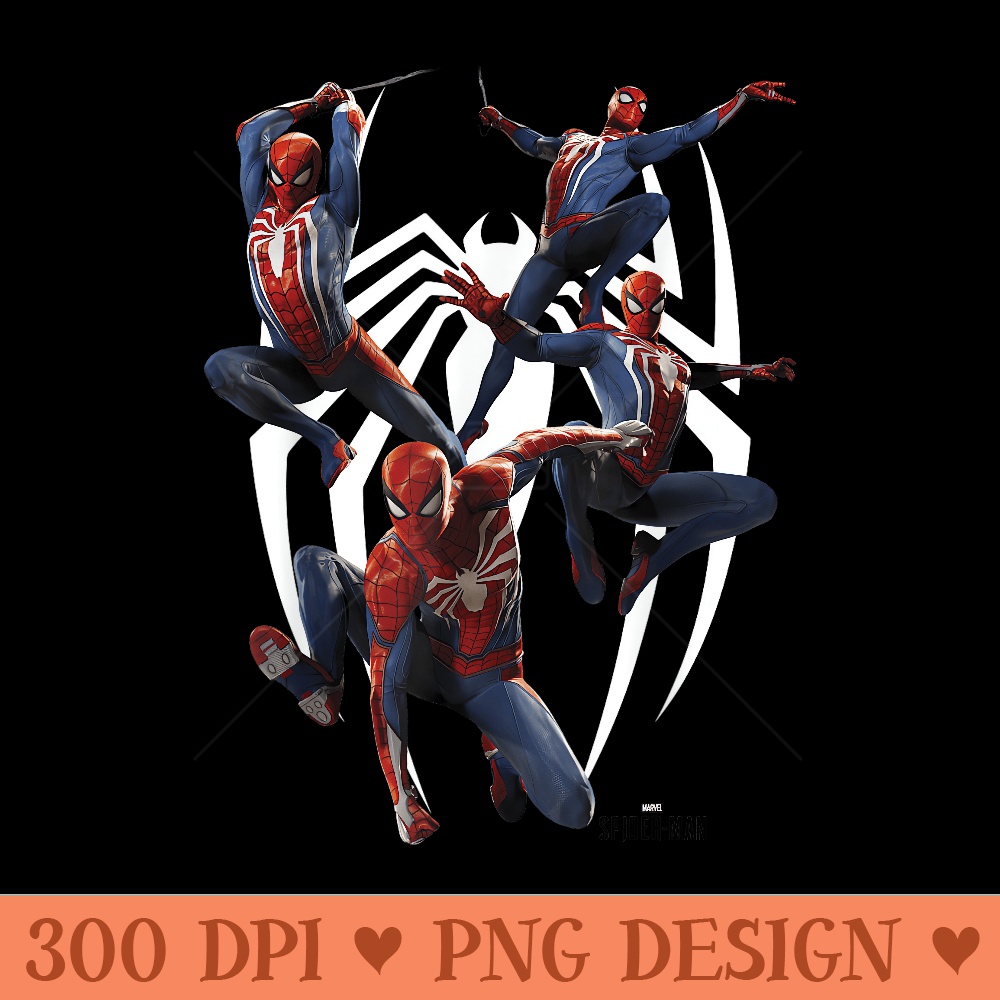 Marvel SpiderMan Game Action Poses - Vector PNG Clipart | Inspire Uplift