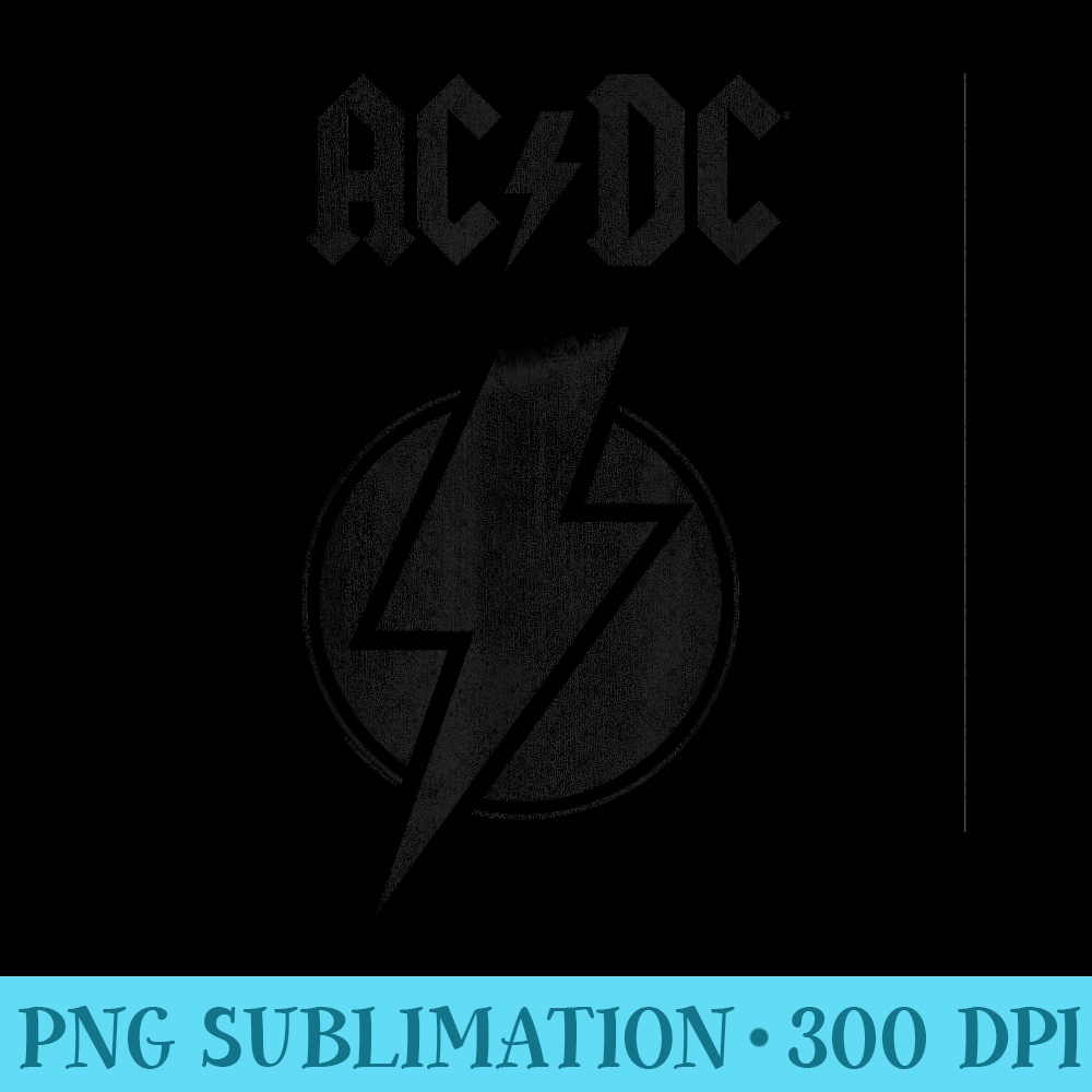 ACDC Lightning Bolt Light Rock Music Band - Digital PNG Artw | Inspire ...