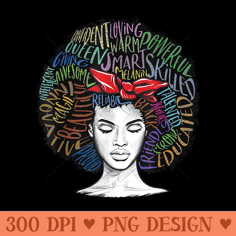 Afro Black Queen African American Melanin Queen - PNG Prints - Inspire ...